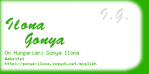 ilona gonya business card